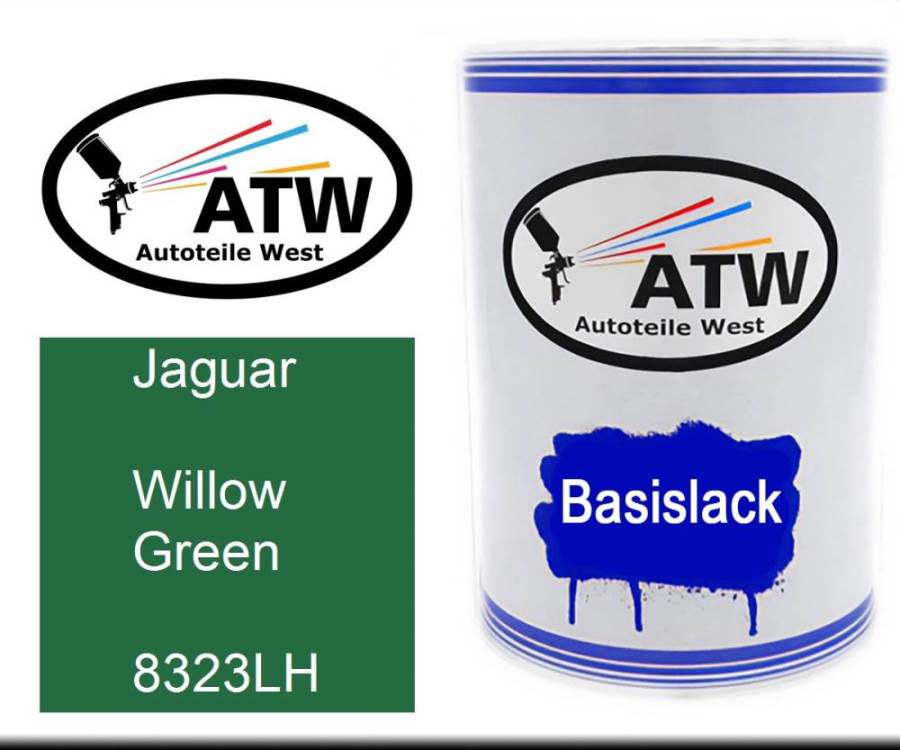 Jaguar, Willow Green, 8323LH: 500ml Lackdose, von ATW Autoteile West.